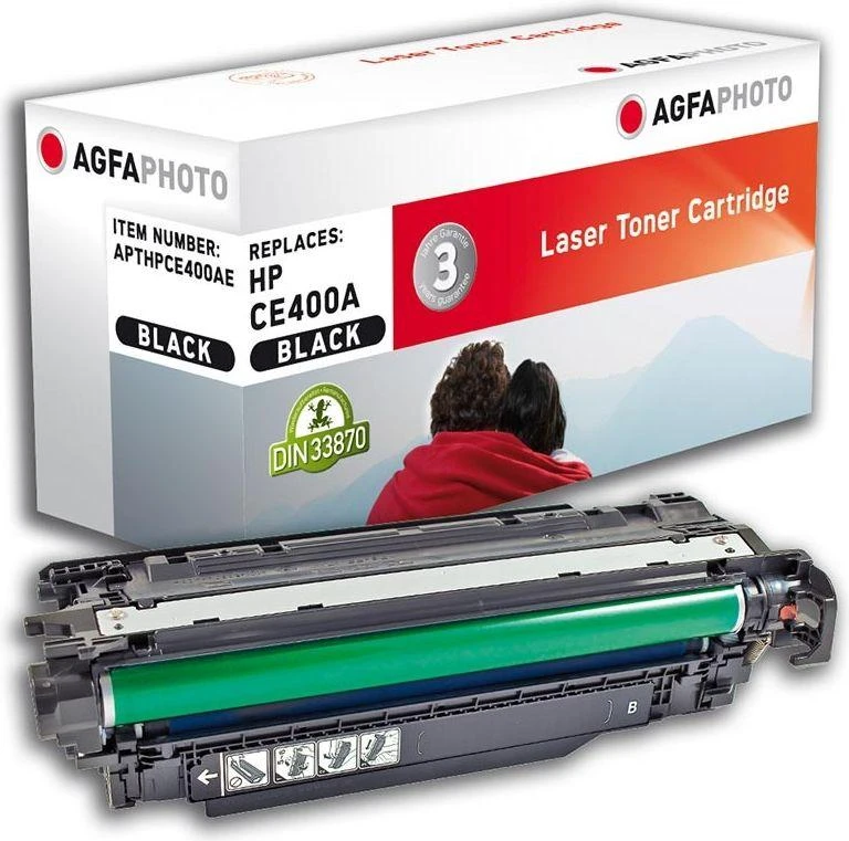 AgfaPhoto HP Laserjet Enterprise 500, CE400A, perdirbta kasetė