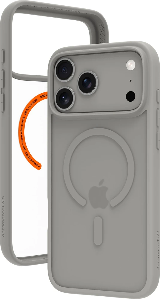 dbramante1928 Grenen Ultra - Mobiliojo telefono dėklas - RS - Suderinamas su MagSafe - D3O, plastikas - Frosted Clear - Apple iPhone 17 Pro Max, 18 Pro Max (GN69CZ005810)