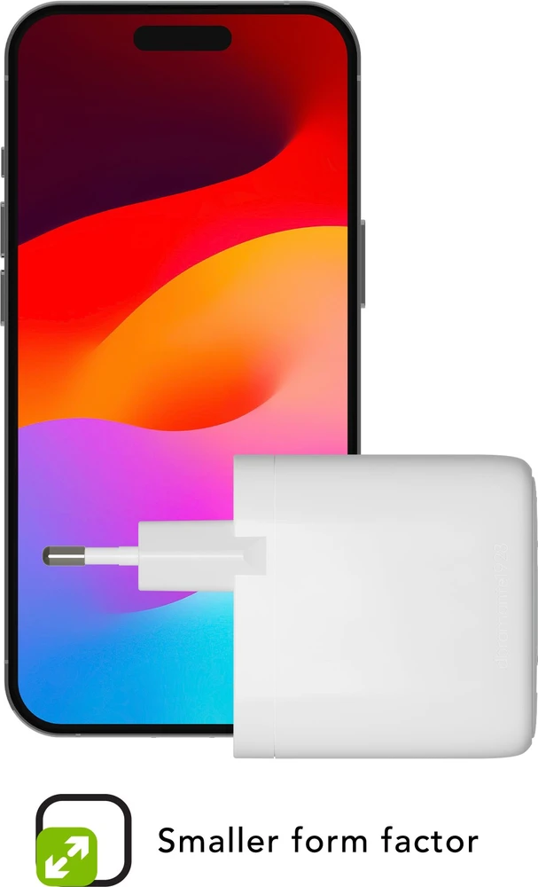 dbramante1928 - Įkrovimas - Sieninis įkroviklis GaN - USB-C 65W+18W ES - Baltas