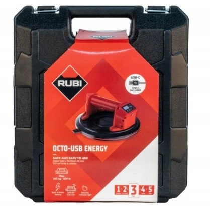 Plytelės laikiklis Rubi Octo-USB Energy; 3,7 V; 1x2,0 Ah akum.