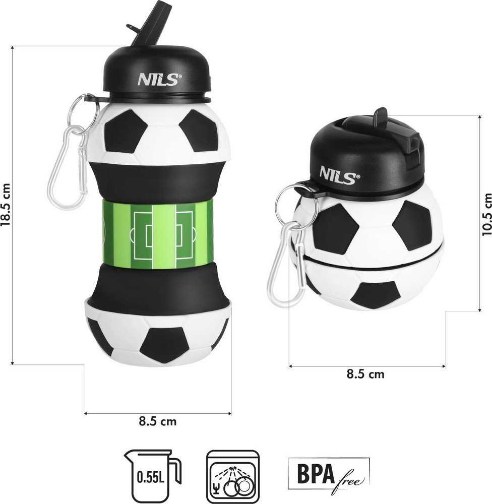 Gertuvė Nils Camp DD-Print NILS NC4104 Silikoninis puodelis sulankstomas 550 ML FOOTBALL