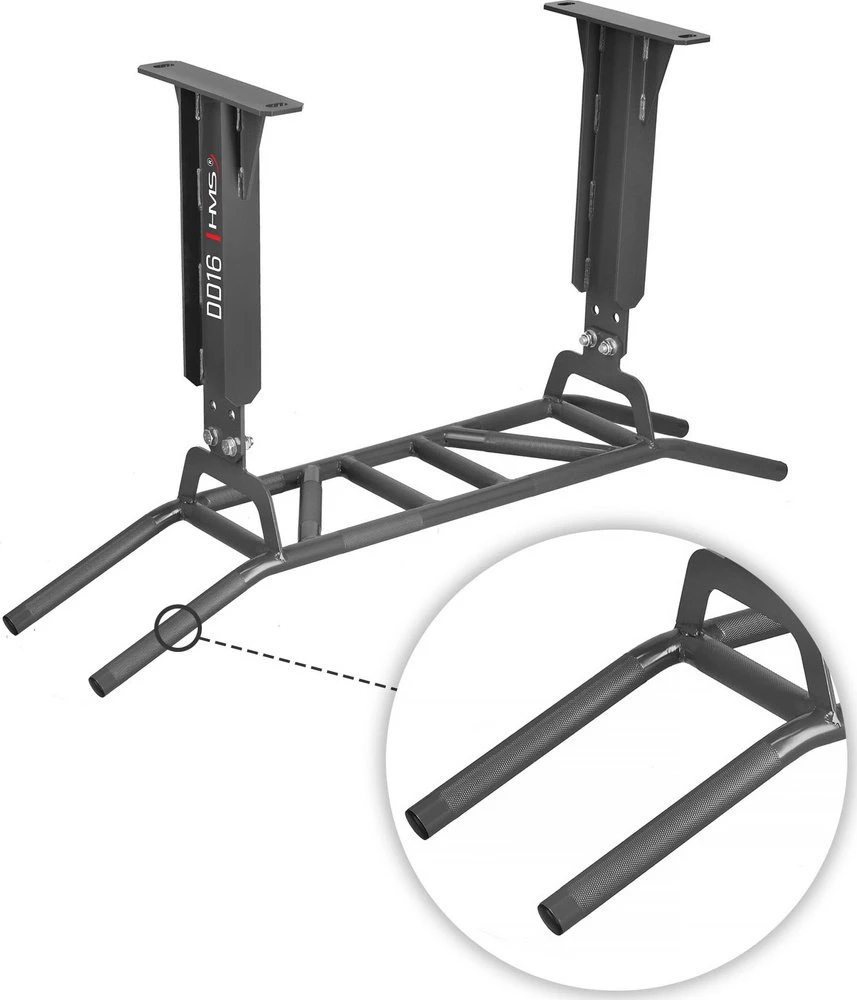 HMS FITNESS DD16 prie sienos ir lubų tvirtinamas skersinis namų treniruoklių salei