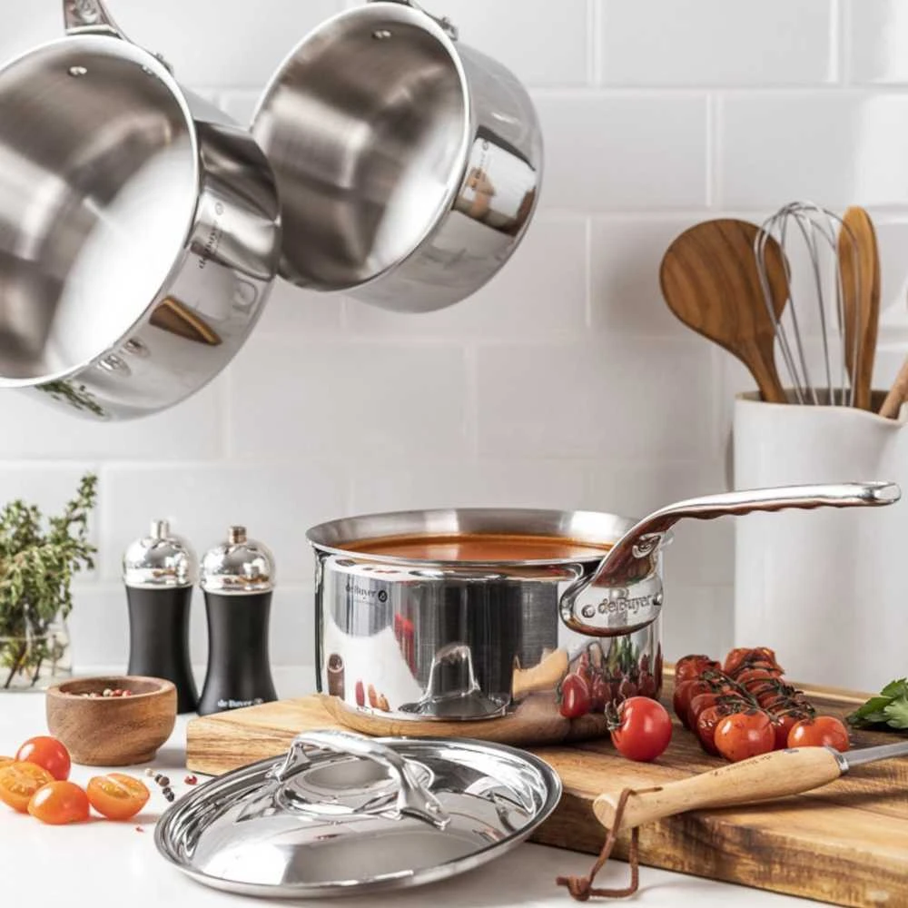 De Buyer Affinity Puodas Stainless Steel su dangteliu 20 cm