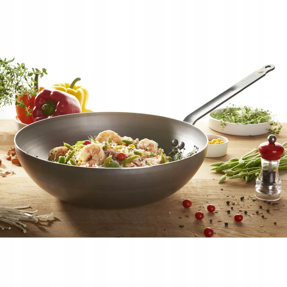 De Buyer Wok, 28 cm, Mineral B Bois