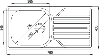 Virtuvinė plautuvė Deante Legato ZEL 3113, decor