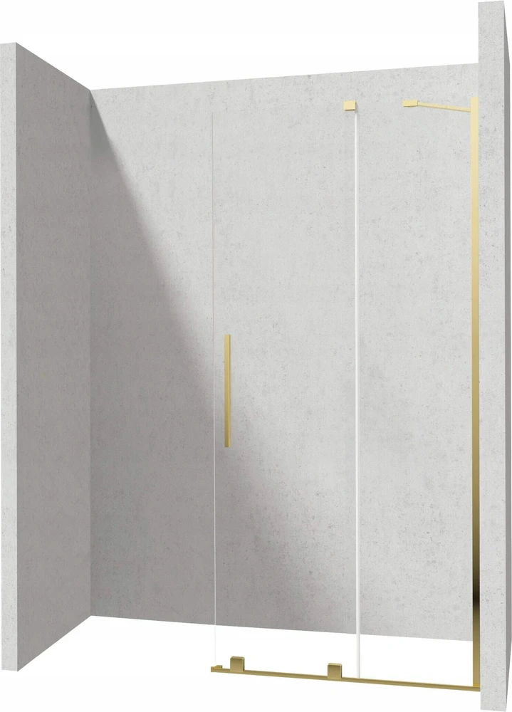 Walk-in stumdoma dušo sienelė Deante Prizma, Gold, 90x195 cm