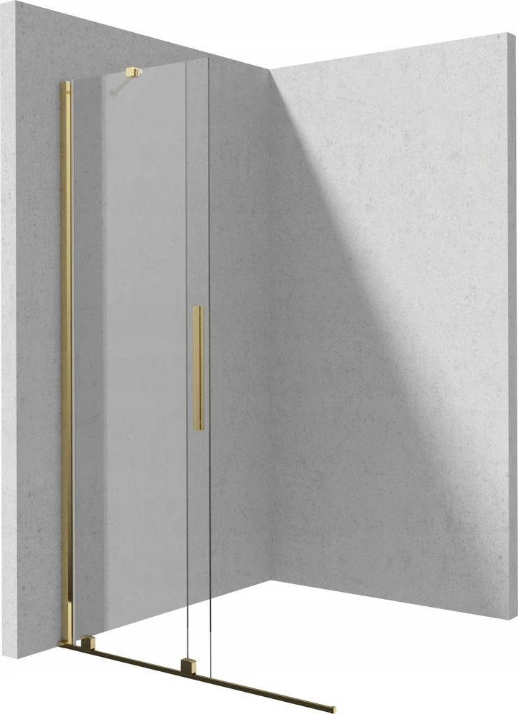 Walk-in stumdoma dušo sienelė Deante Prizma, Gold, 90x195 cm
