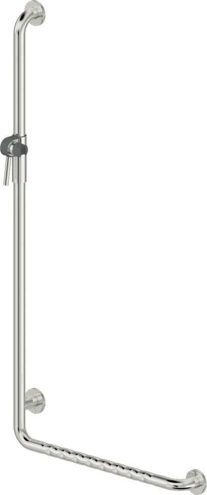 Deante Lehnen vonios kambario rankena su dušelio laikikliu, kairinė, 60/120 cm, Steel