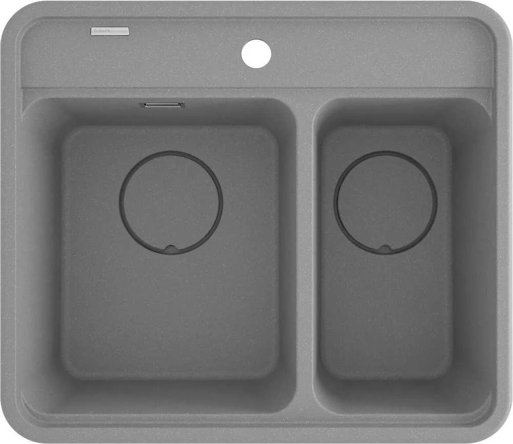 Granitinė virtuvinė plautuvė Deante Momi, ZKM_S503, Metallic pilkas