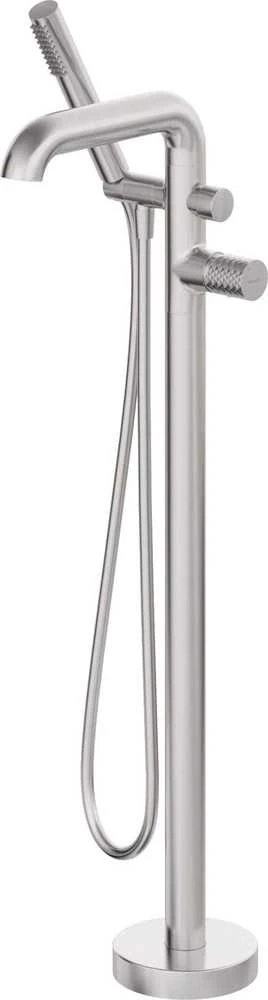 Grindinis vonios maišytuvas su dušeliu Deante Silia Hexa BHS_F17M, Brushed steel