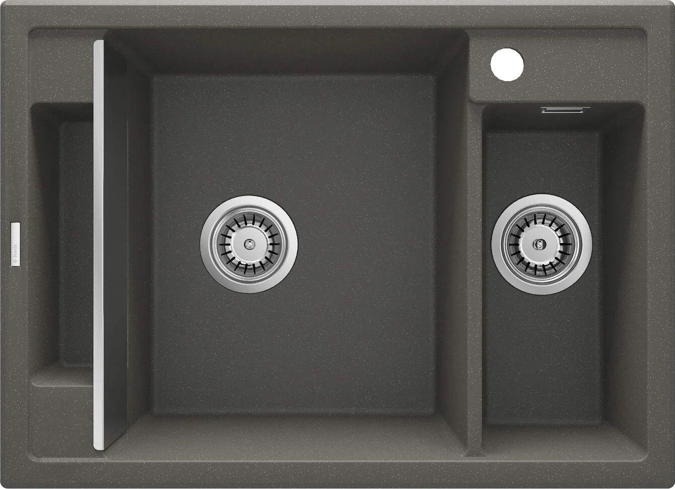 Deante granitinė virtuvinė plautuvė su magnetais Deante Magnetic ZRM T503, Anthracite