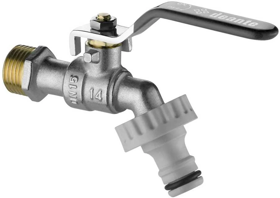 Deante rutulinis sodo čiaupas 1/2" su adapteriais