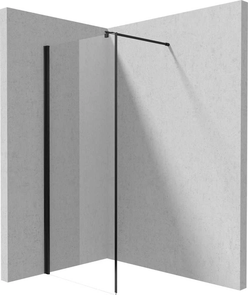 Walk-in dušo sienelė Deante Kerria Plus, 90 cm, Nero