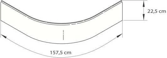 Apdaila pusapvaliam dušo padėklui Deante Plus II (90 cm)