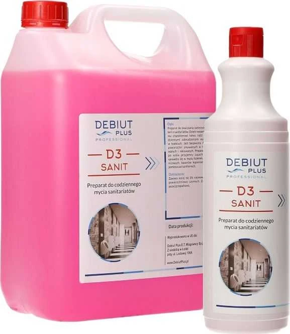 Debiut Plus Professional Debiut Plus Professional D3 Sanit – kasdieninio sanitarinių patalpų plovimo priemonė – 5 l