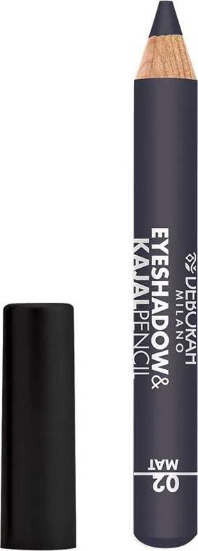 Deborah Blending Matt Eyeshadow & Kajal Akių apvadas 2-In-1 2 Pilkas, 2 g