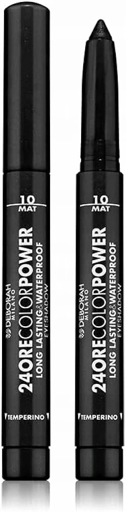 Deborah Color Power akių šešėliai pieštuko formos 10 Mat Juodas