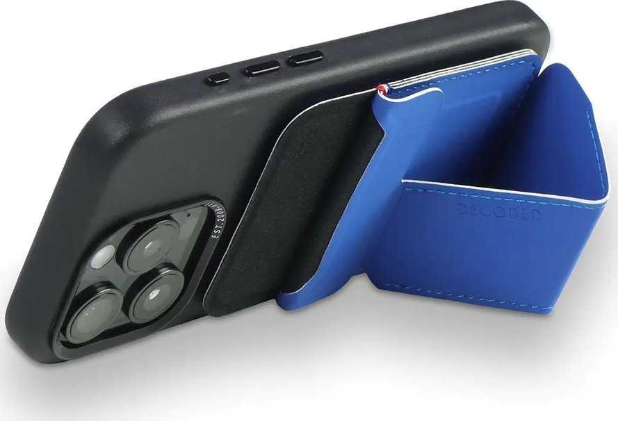Dėklas Decoded Dekoduotas silikoninis MagSafe kortelių stovo rankovės galaktikos mėlynas