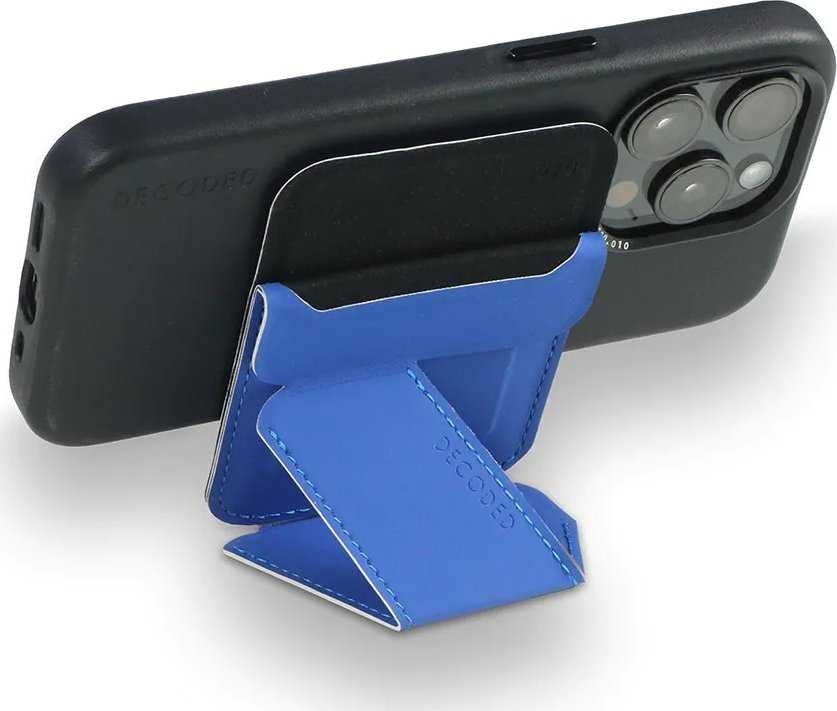 Dėklas Decoded Dekoduotas silikoninis MagSafe kortelių stovo rankovės galaktikos mėlynas