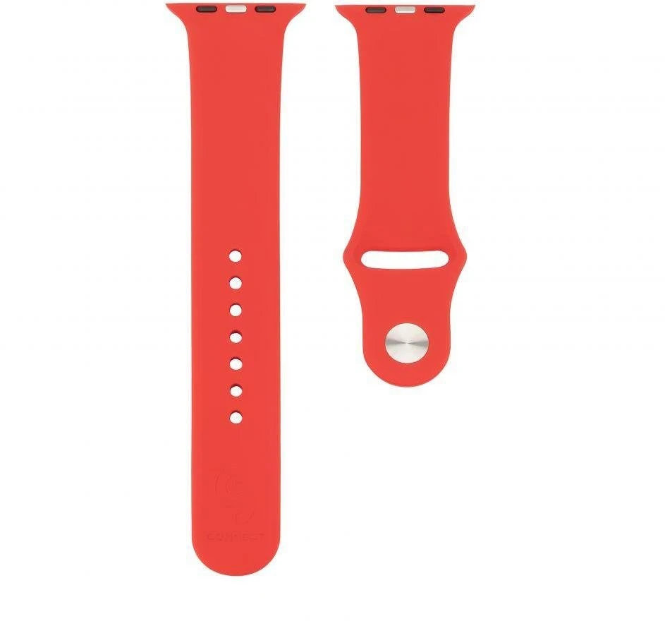„Decoded“ išmaniojo laikrodžio priedai „Siksniņa Connect Watch 42/44/45 mm“ silikoninis laikrodžio dirželis (140 mm M/L) Raudona (CONAPP42SL40R)