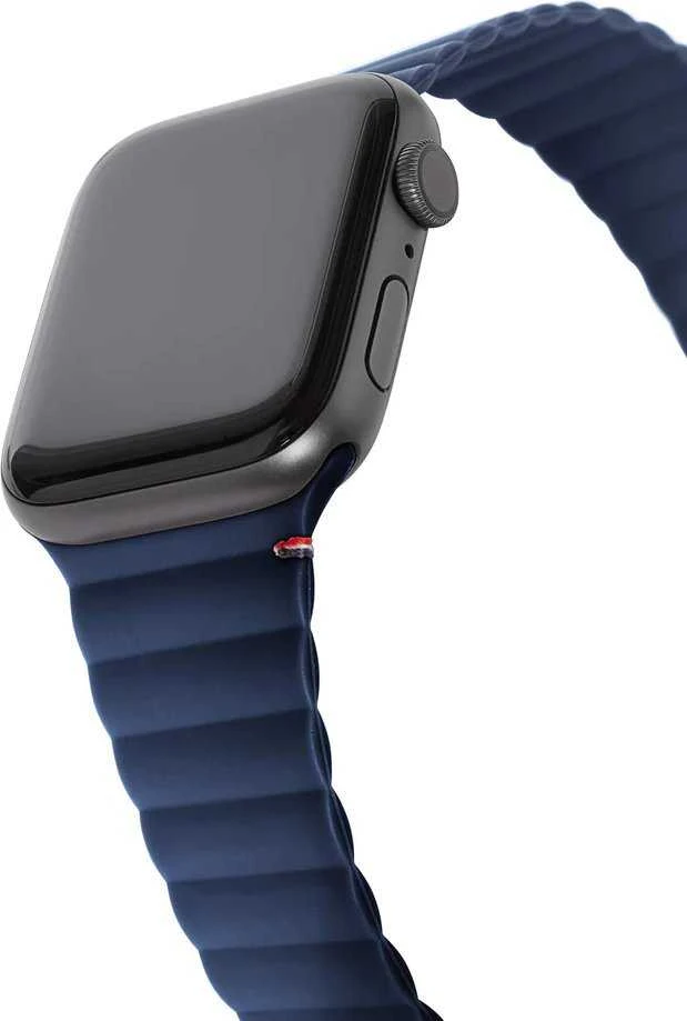 „Decoded“ silikoninis magnetinis tempimo dirželis LITE 38/40/41 mm, tamsiai mėlynas, bijūnų spalvos