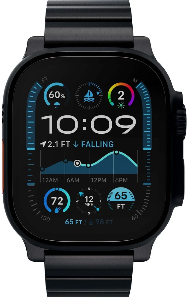 „Decoded“ titano dirželis, skirtas „Apple Watch Ultra 1“ ir „2“, titano juodumo