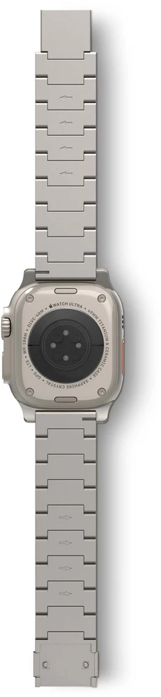 Decoded Titano dirželis, skirtas „Apple Watch Ultra 1“ ir „2“, titano spalvos, natūralus
