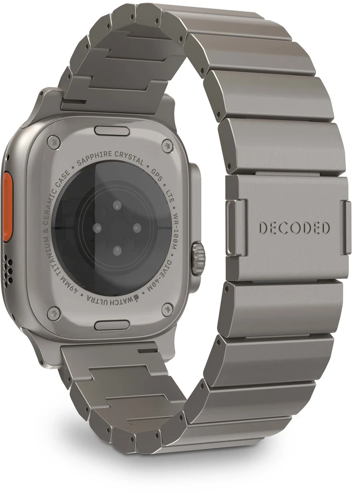 Decoded Titano dirželis, skirtas „Apple Watch Ultra 1“ ir „2“, titano spalvos, natūralus