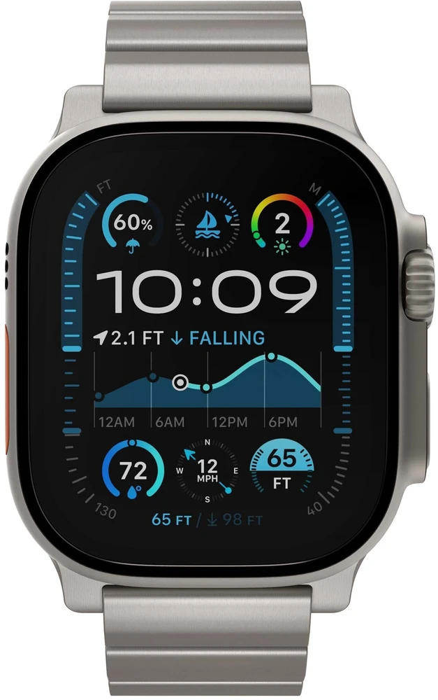 Decoded Titano dirželis, skirtas „Apple Watch Ultra 1“ ir „2“, titano spalvos, natūralus