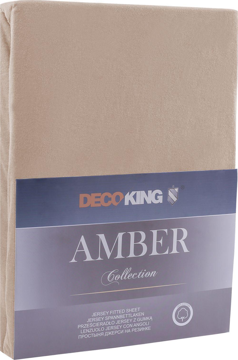 Paklodė DecoKing Amber, ruda, 90x200 cm, su guma