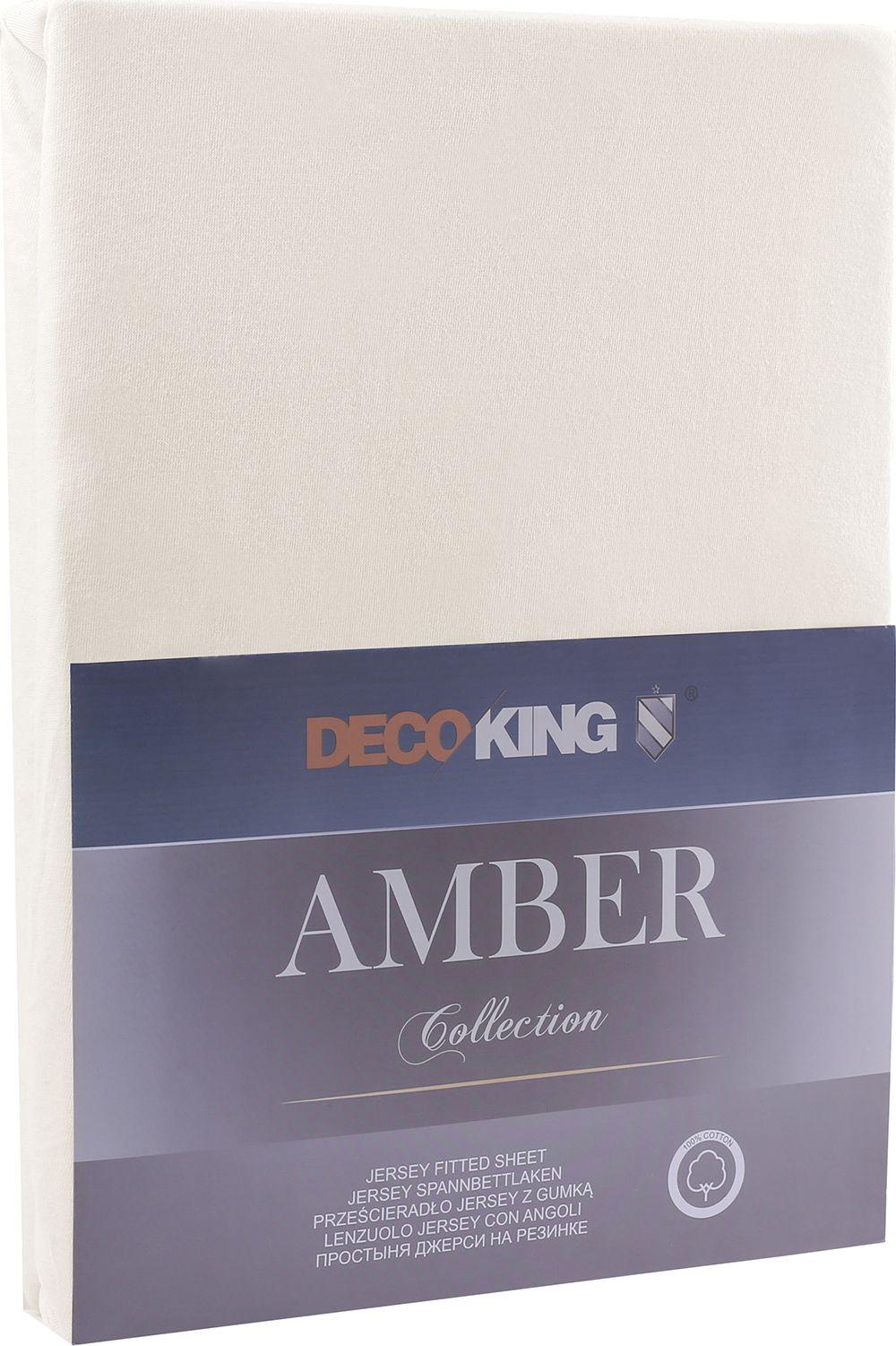 Paklodė DecoKing Amber smėlio, 220x200 cm, su guma