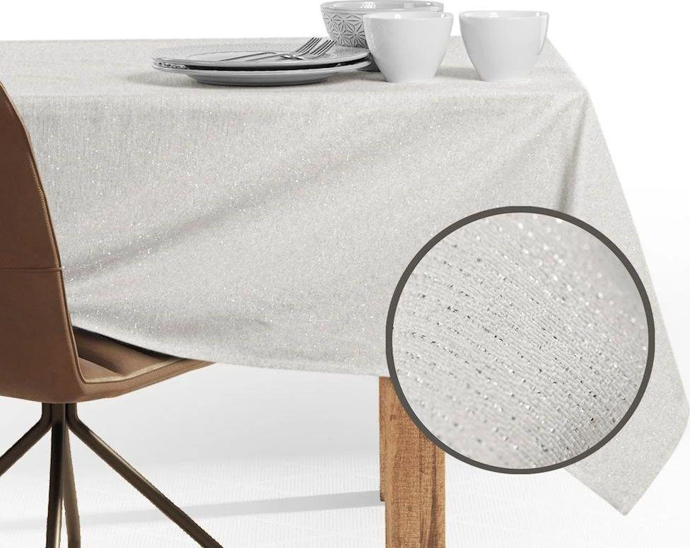 DecoKing Staltiesė kreminė 140×500 cm DK SPARKLE HMD