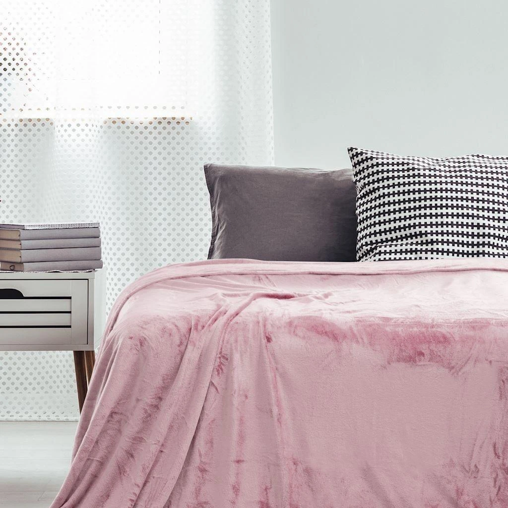 DecoKing Pudrinės rožinės spalvos antklodė MIC 220x240