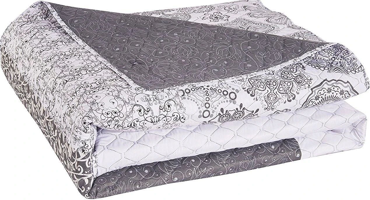 Dvipusė lovatiesė DecoKing ALHAMBRA 170x270 cm, pilkos/baltos spalvos