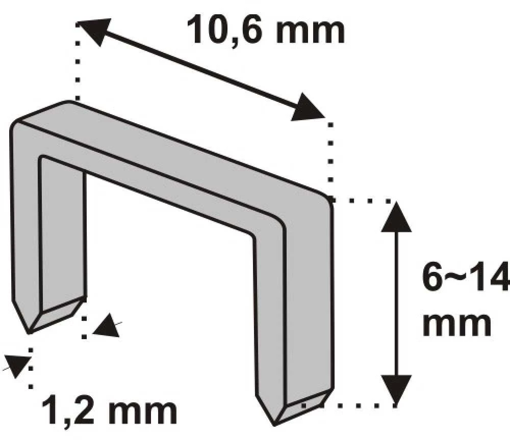 Dedra Segtukai metaliniai 6mm 12x106 D11 1000 vnt