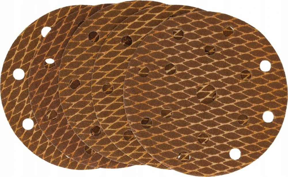 Dedra Tarczki Šlifavimo diskai su apsauga nuo užsikimšimo 150 mm, #100, su lipnia juosta, 5 vnt. rinkinys
