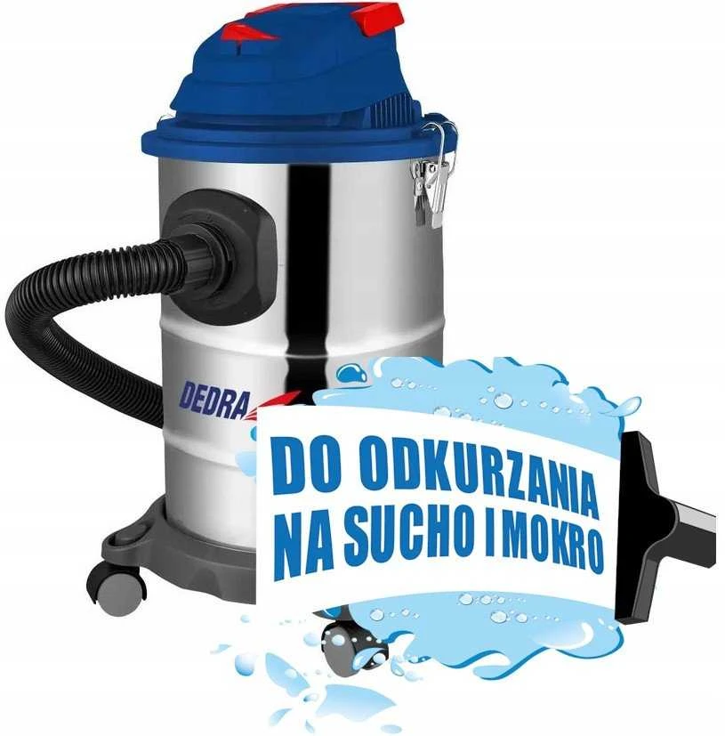 Dedra Dulkių siurblys Dirbtuvių dulkių siurblys 1200 W, 20 l medvilninis filtro maišelis
