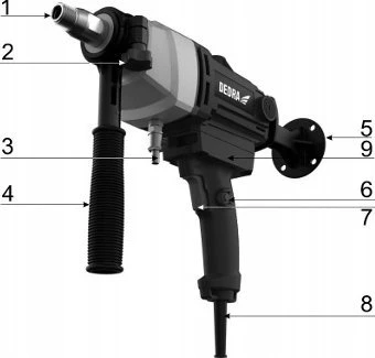 Dedra Gręžimo įrenginys Betono grąžtas 1700 W, maksimalus skersmuo 130 mm