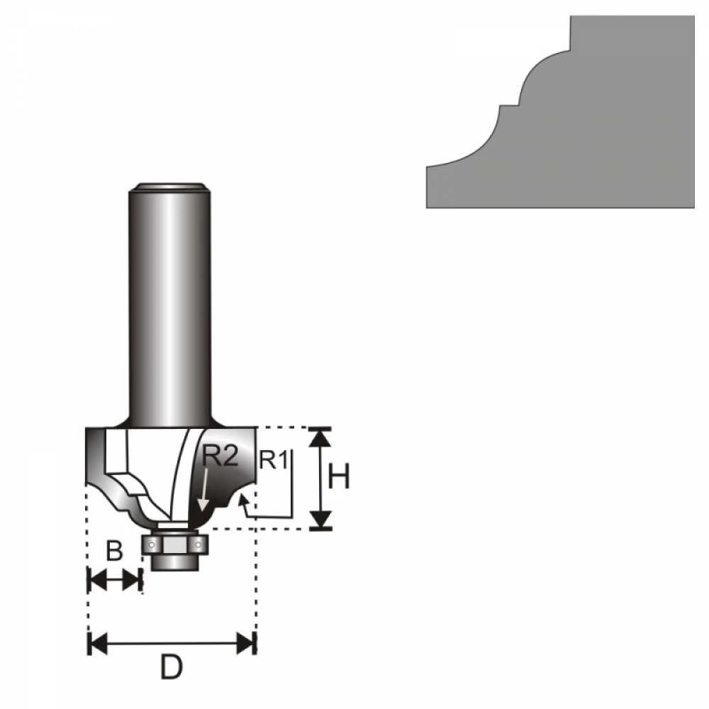 Dedra Freza mediui 8 D 393 H 159 R1R2 479635 B 131mm