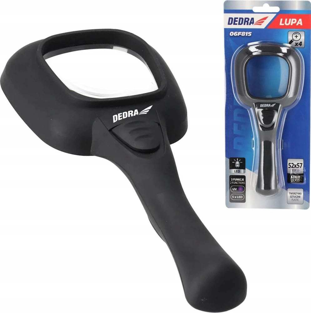 Dedra Lupa, Didinamasis stiklas, 4 kartus didinantis stiklas + LED