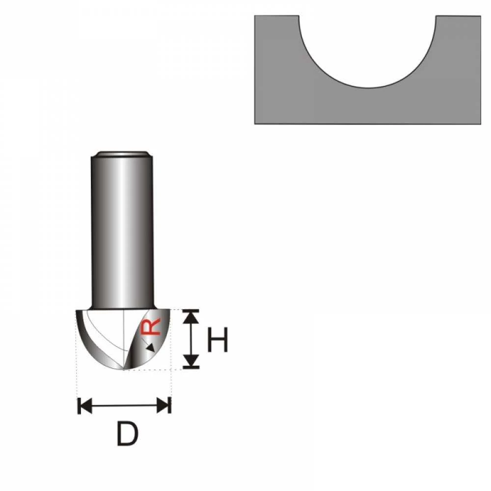 Dedra Freza mediui 8 D 397 H 6 R 2 mm