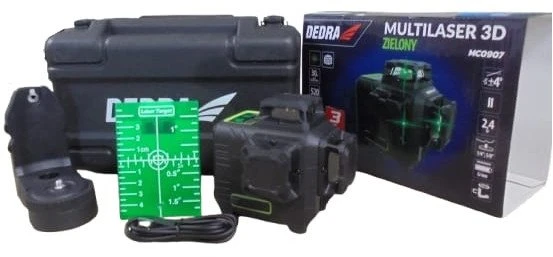 Dedra Multilaser 3D daugiasluoksnis lazeris, žali, aštrūs diodai