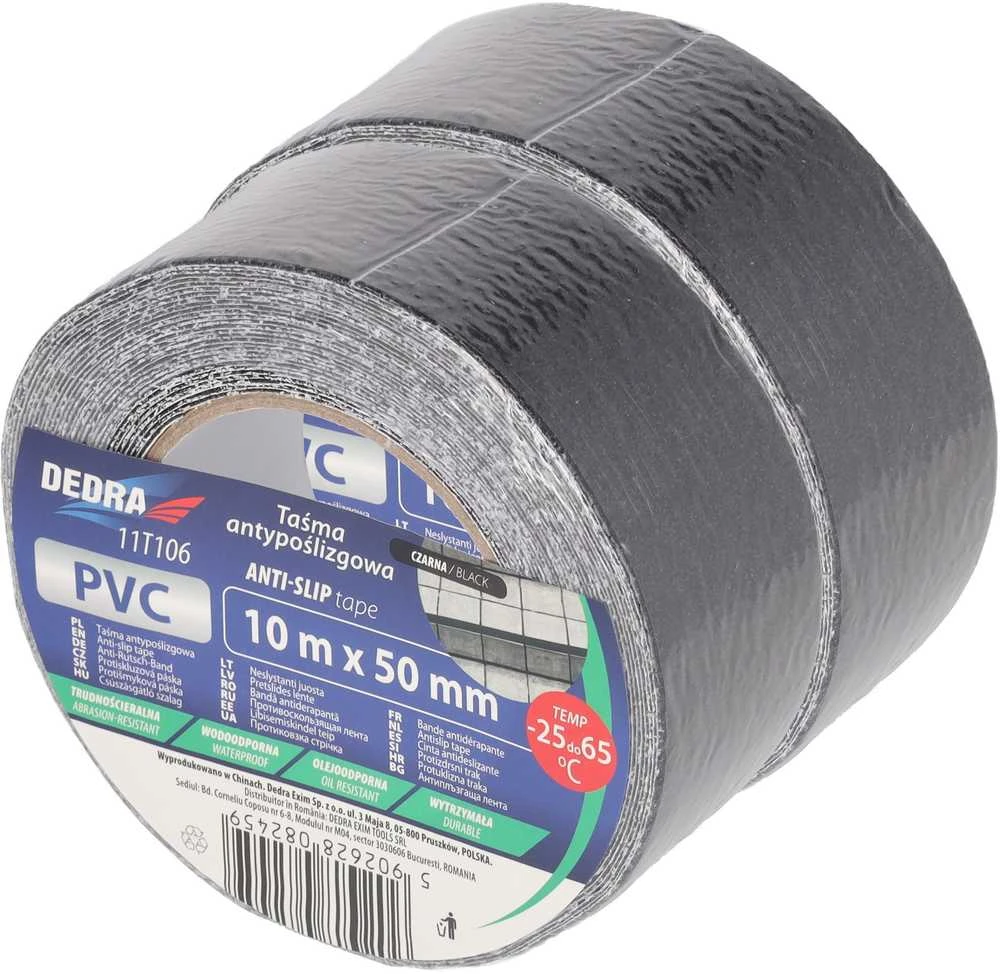 Dedra Taśma Neslystanti juosta 50 mm x 10 m, juoda