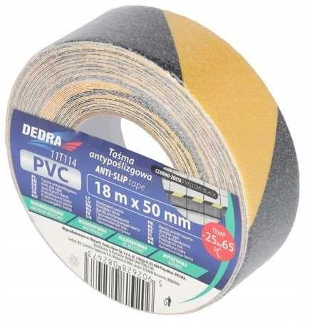 Dedra Taśma Neslystanti juosta 50 mm x 18 m, geltona ir juoda