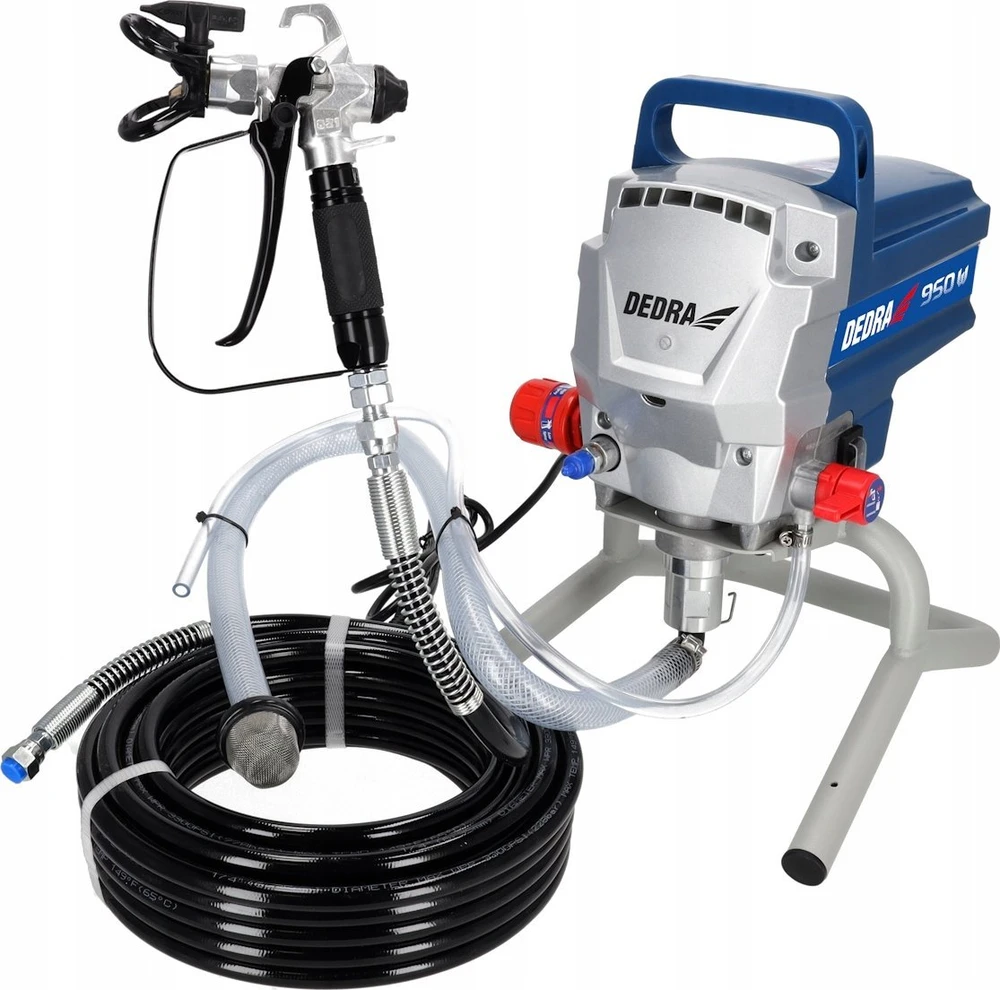 Dedra ‎Agregat Hidrodinaminis dažymo įrenginys 950 W, 2 l/min., 15 m žarna, 517 pistoletas