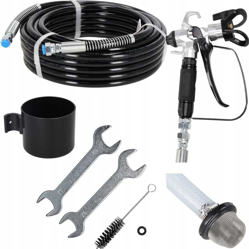 Dedra ‎Agregat Hidrodinaminis dažymo įrenginys 950 W, 2 l/min., 15 m žarna, 517 pistoletas