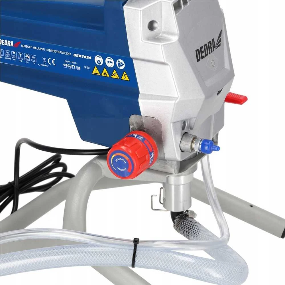 Dedra ‎Agregat Hidrodinaminis dažymo įrenginys 950 W, 2 l/min., 15 m žarna, 517 pistoletas