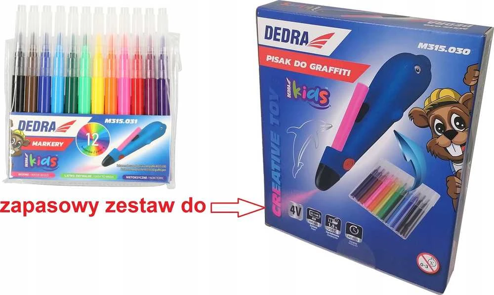 Dedra Wymienne Keičiamieji žymekliai, 12 vnt. rinkinys, skirti m315.030
