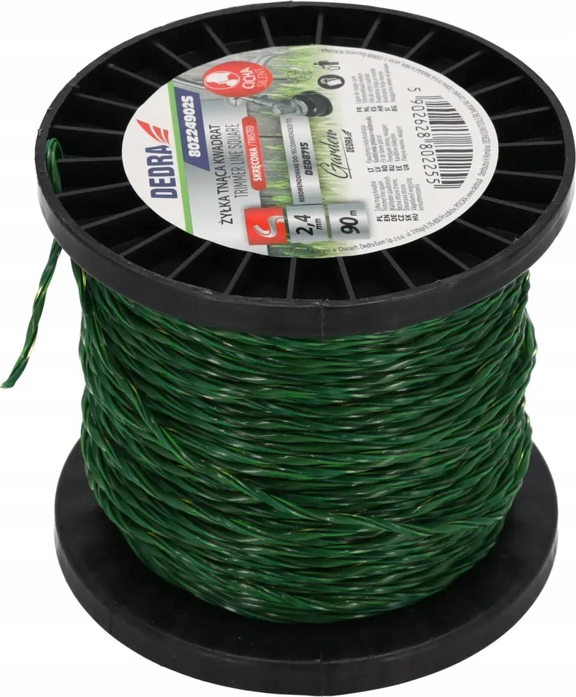 Dedra Valas Kvadratinė susukta pjovimo valas 2,4 mm x 90 m, ritė