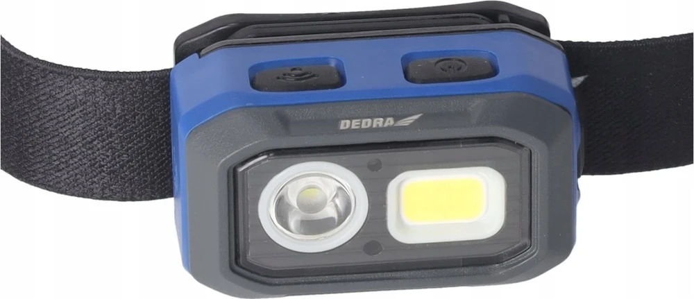 Dedra Žibintuvėlis, Priekinis žibintas 500lm, judesio jutiklis, 1000 mAh / 3xAAA baterijos